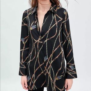 Zara long printed top